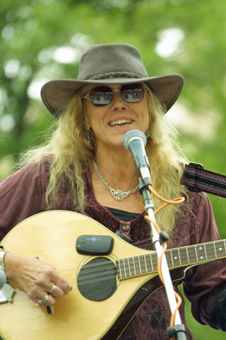 Barbara Ryan playing Bouzouki