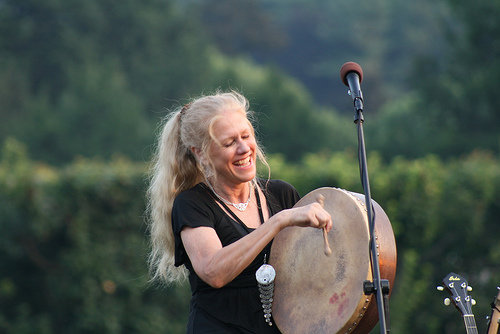 Barbara drumming